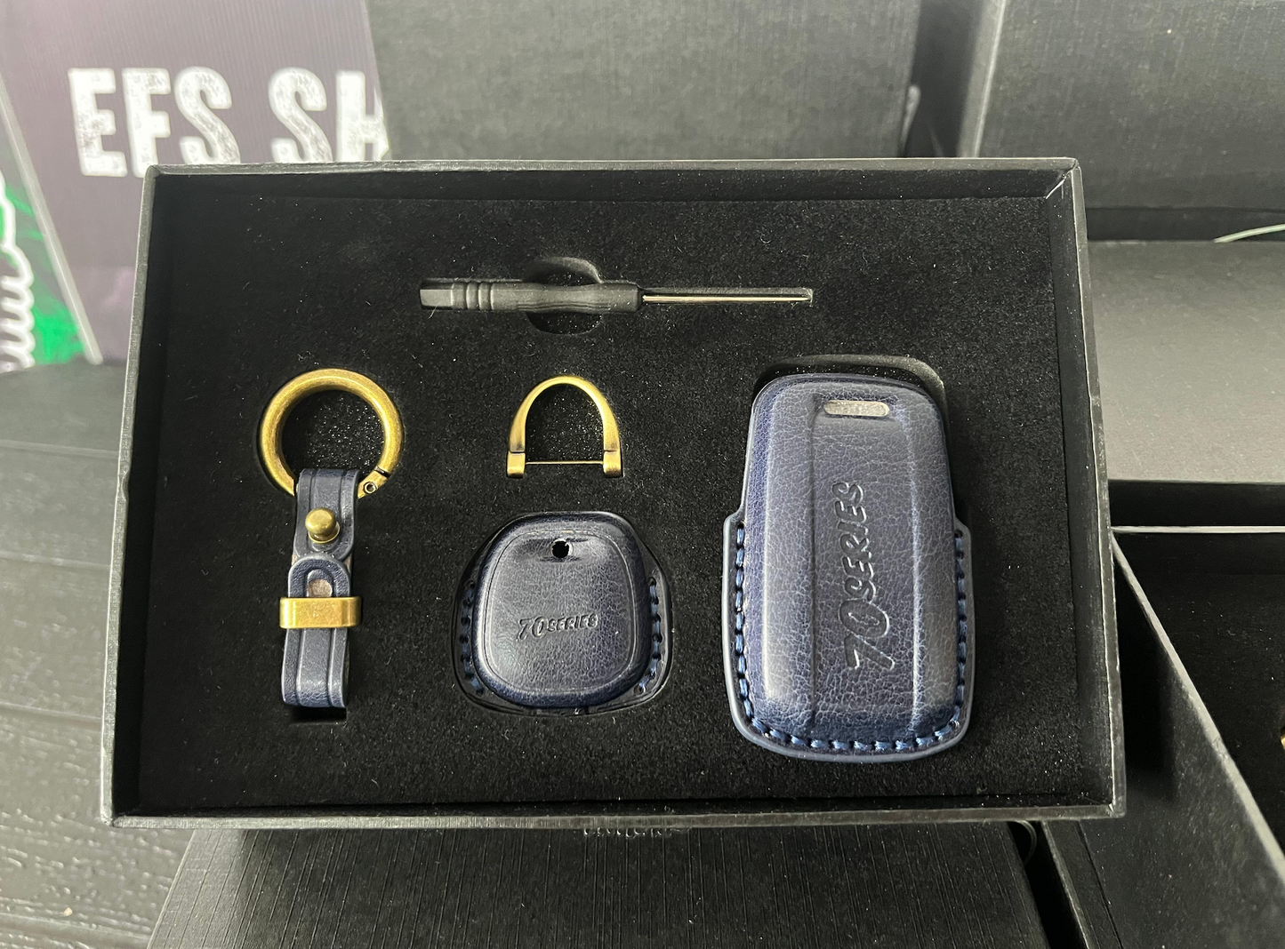 Toyota Land Cruiser 79 Series Key Cover Blue