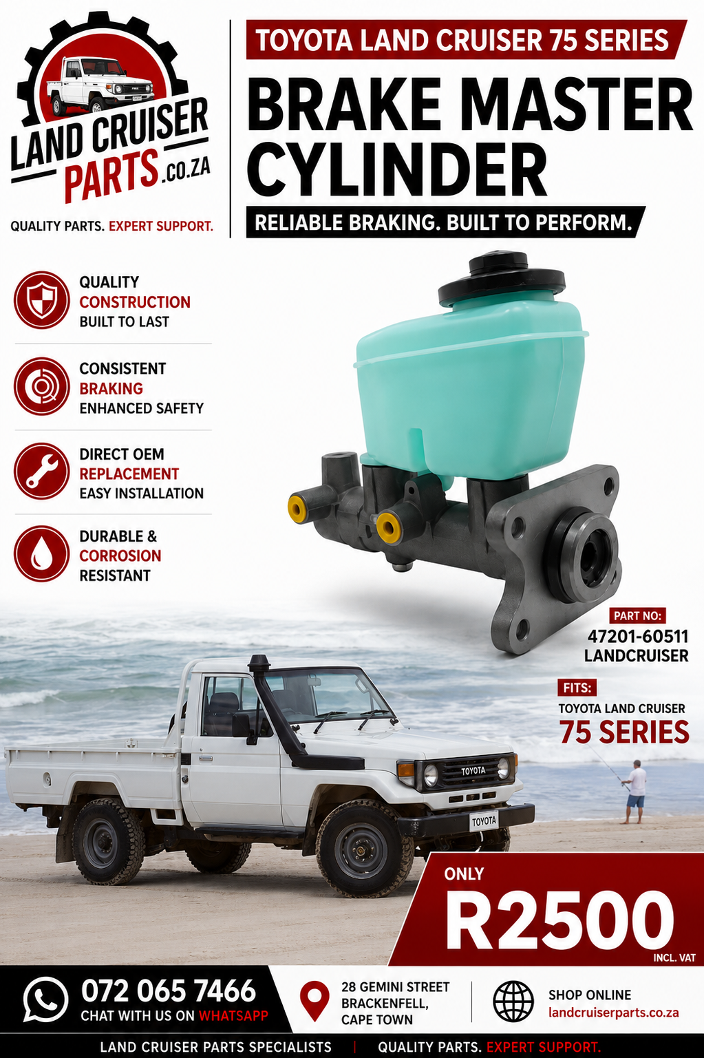 Toyota Land Cruiser 75 Series Brake master cylinder
