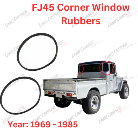 Toyota Land Cruiser FJ45 Rear Corner Window Rubber SET.