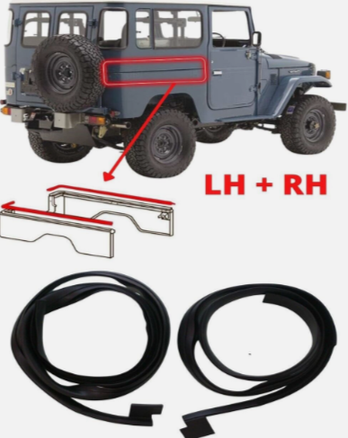 Toyota Land Cruiser FJ40 Weather Strip Side Body Rear Set.