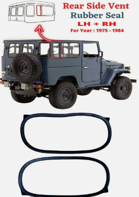 Toyota Land Cruiser FJ40 Rear Side Vent Window Rubber Set. – Land ...