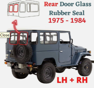 Toyota Land Cruiser FJ40 Tailgate Glass Rubber SET.