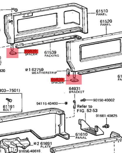 Toyota Land Cruiser FJ40 Spacer Pillar.