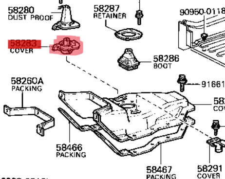 Toyota Land Cruiser FJ40/45 Transfer Lever Rubber.