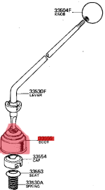 Toyota Land Cruiser FJ40/45/60/75 Gear Lever Rubber.