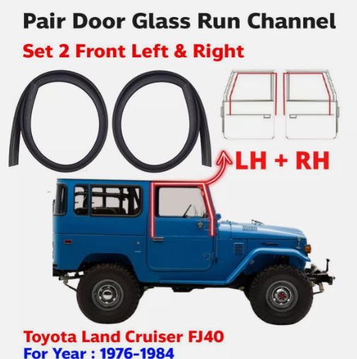 Toyota Land Cruiser FJ40/45 Channel Run Rubber Set Newer Model