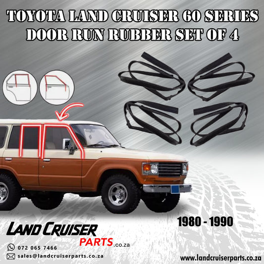 Toyota Land Cruiser 60 Series Door Run Rubber Set.