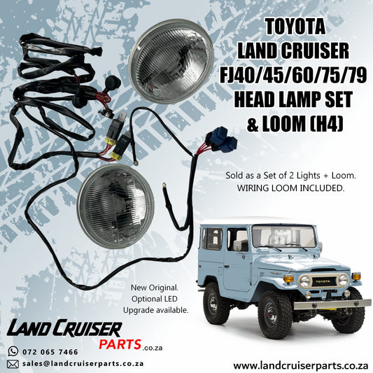 Toyota Land Cruiser FJ40/45/60/75/79 Head Lamp Set & Loom.