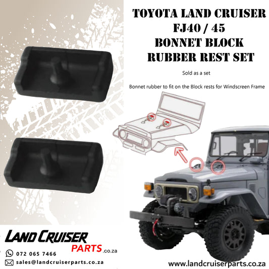 Toyota Land Cruiser FJ40 / 45 Bonnet Block Rubber Rest Set.
