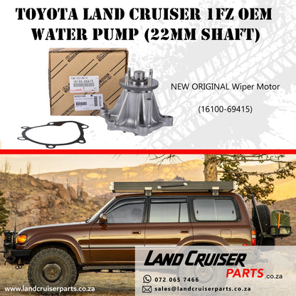 Toyota Land Cruiser 1FZ OEM Water Pump (22mm Shaft)