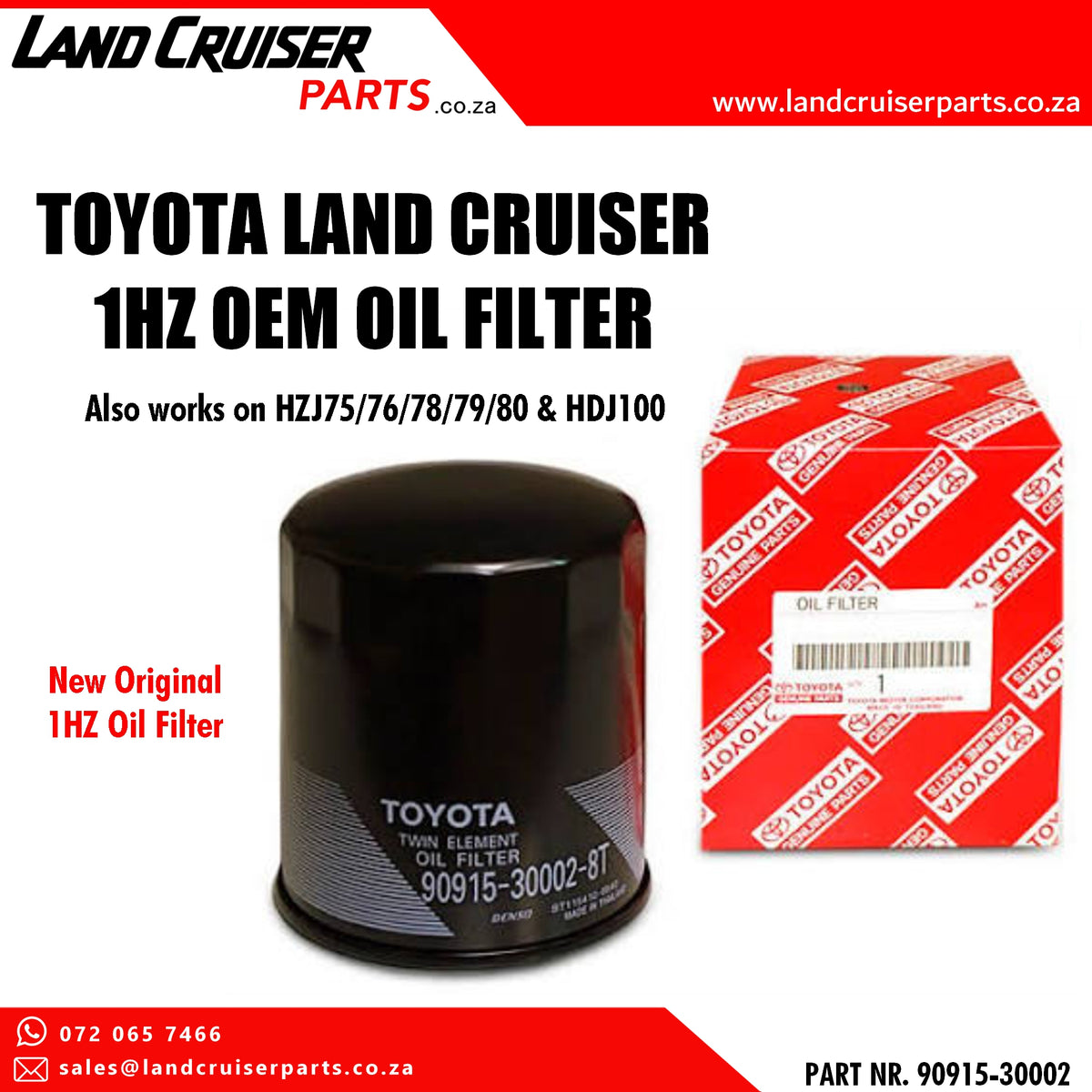 Toyota Land Cruiser 1HZ OEM Oil Filter