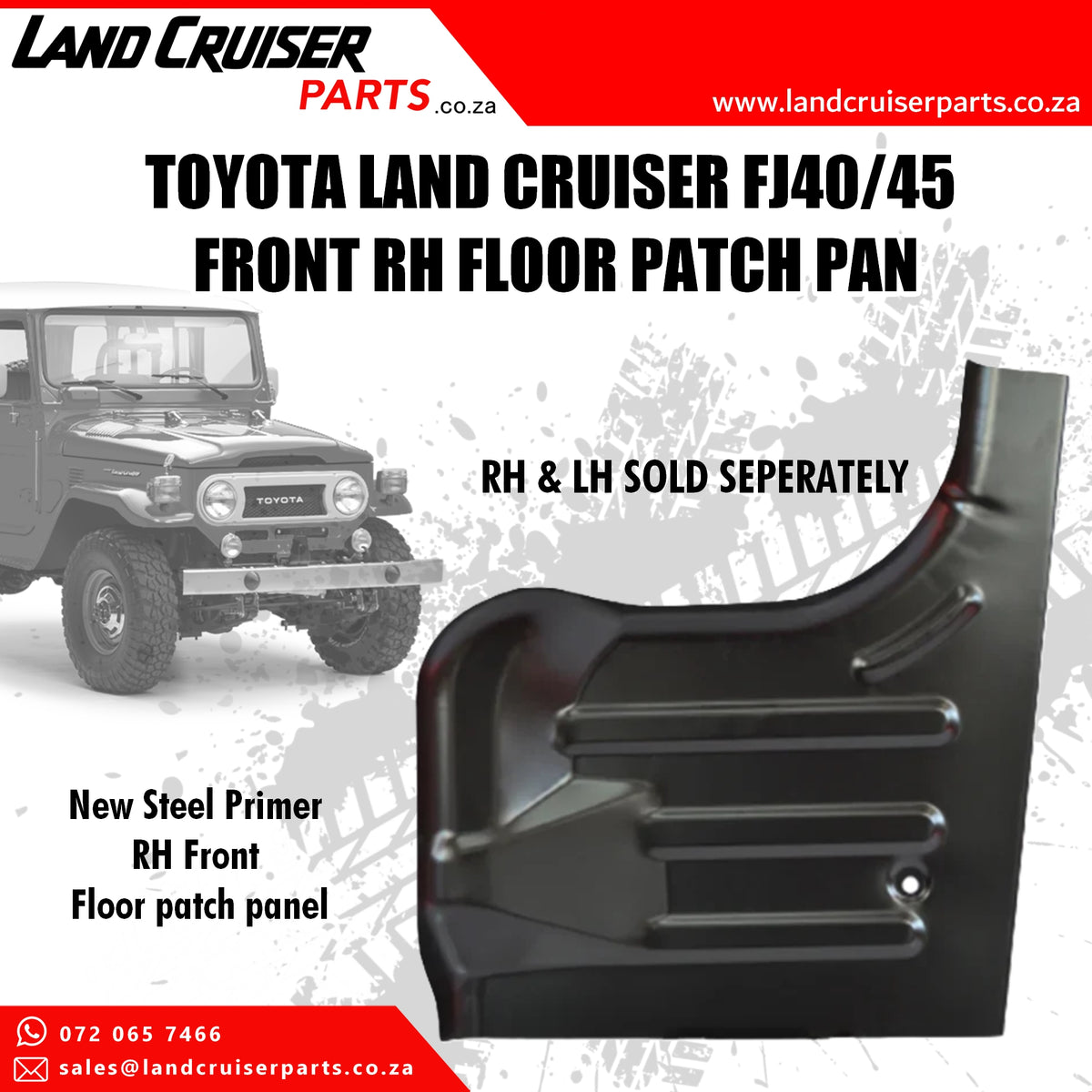 Toyota Land Cruiser FJ40/45 Front RH Floor Patch Pan