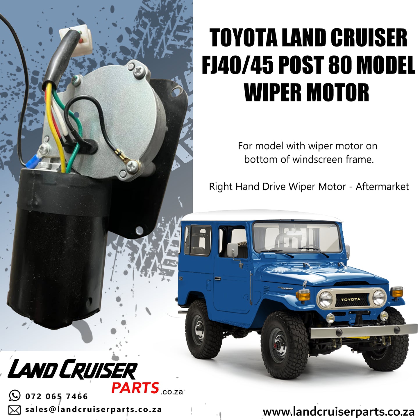Toyota Land Cruiser FJ40 / 45 Wiper Motor (NEW) Post 80 model