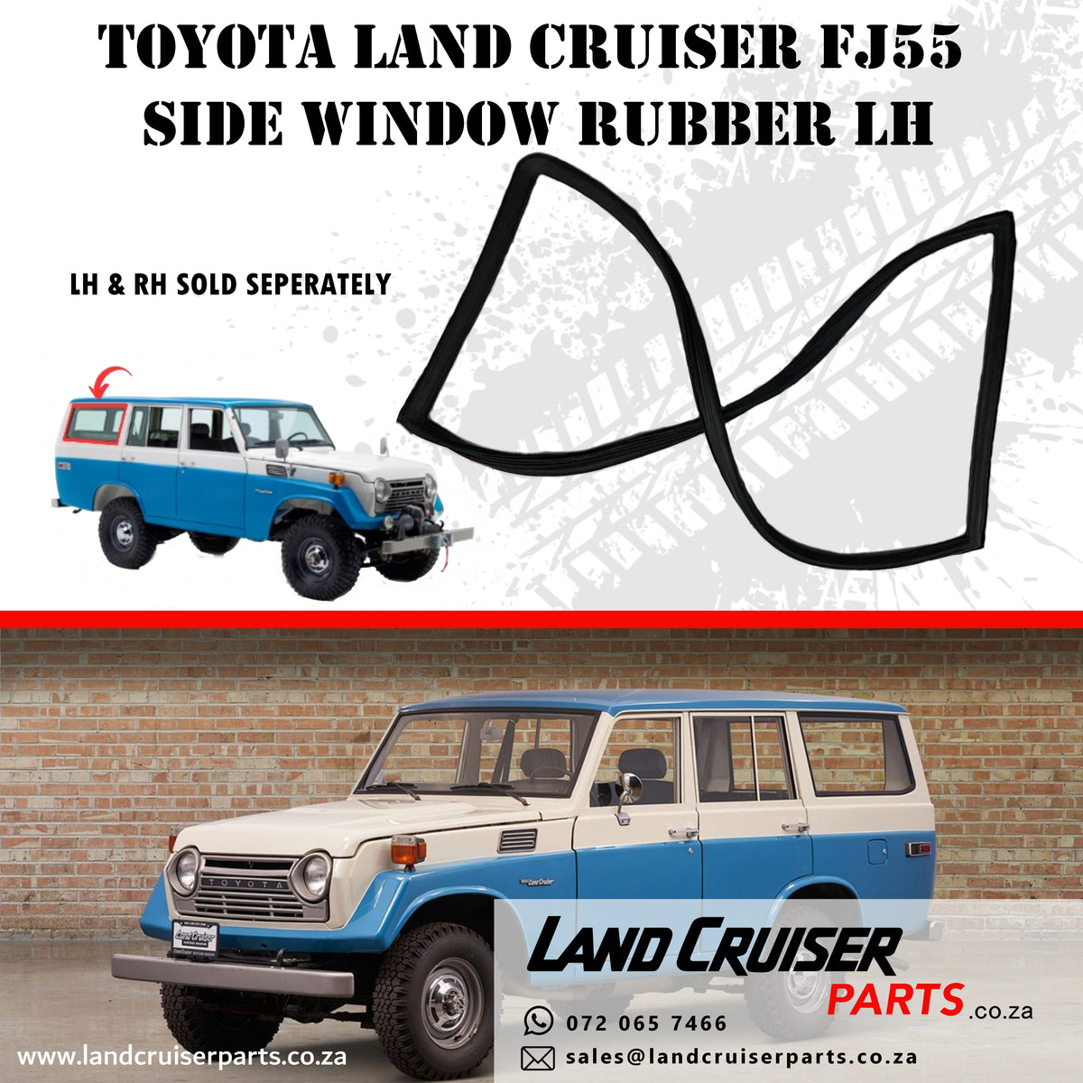 Toyota Land Cruiser FJ55 Side Window Rubber LH.