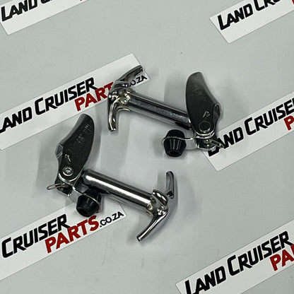 Toyota Land Cruiser 40/45 Bonnet Catch Set - Chrome