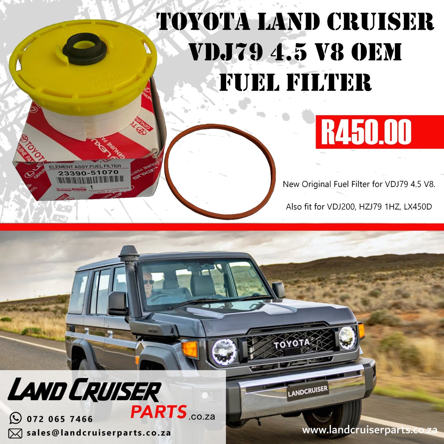 Toyota Land Cruiser VDJ79 4.5 V8 OEM Fuel Filter