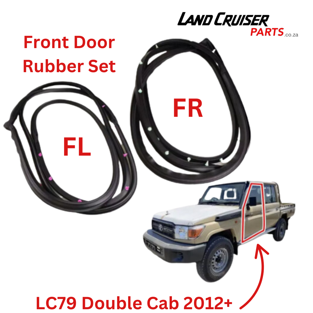 Toyota Land Cruiser 79 / 76 Series Double Cab Front Door Rubber Set.