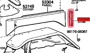 Toyota Land Cruiser FJ40/45 Shim Hood Side Panel.